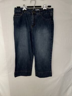 George And Martha Denim Jean Capris Cuffed Size 10 Women"s
